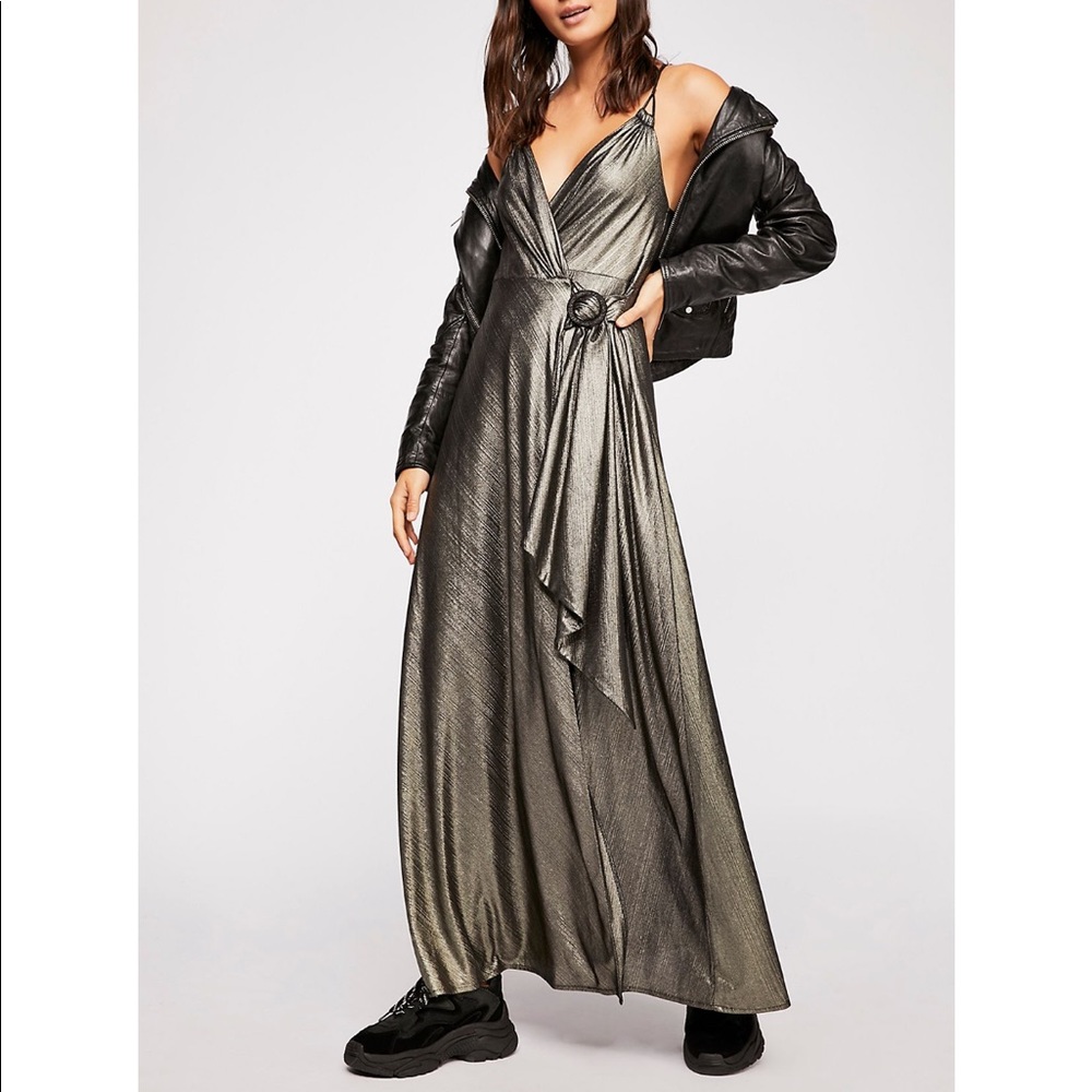 {Free People} Let it Shine Maxi Slip Dress - Picture 1 of 8